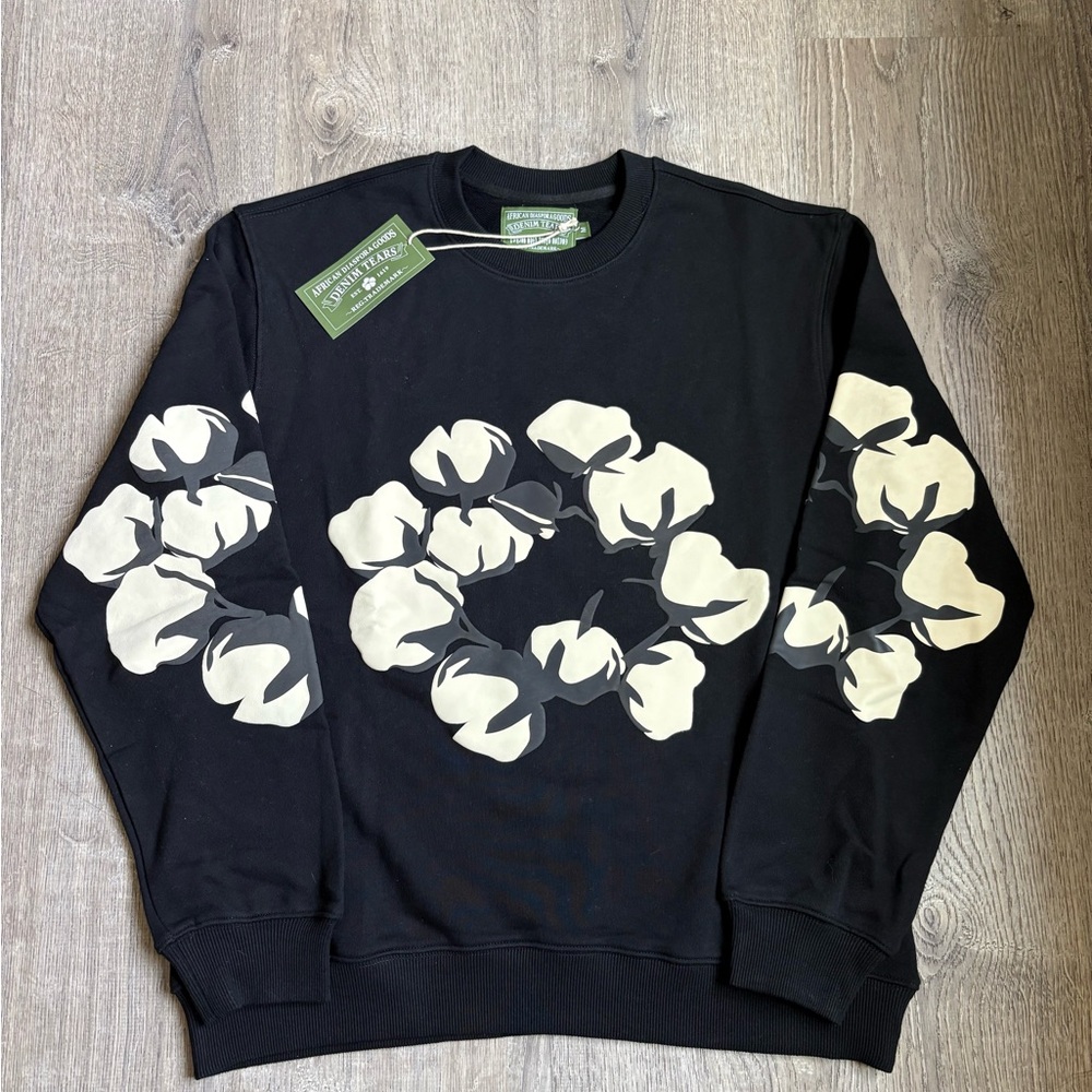 Black and White Denim Tears x CPFM Cactus Tears Crewneck